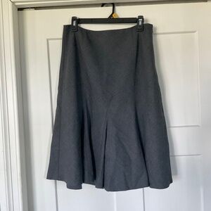 Ann Taylor Charcoal Lined Flared Tulip Skirt Size 6